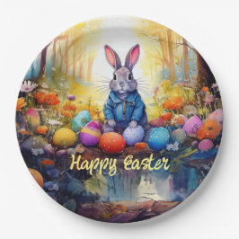 Peter Easter Bunny mit Ostereiern Pappteller