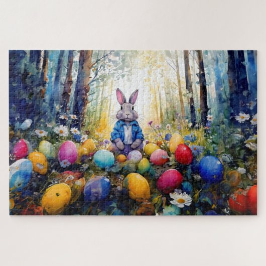 Peter Easter Bunny mit Ostereiern Puzzle (Horizontal)