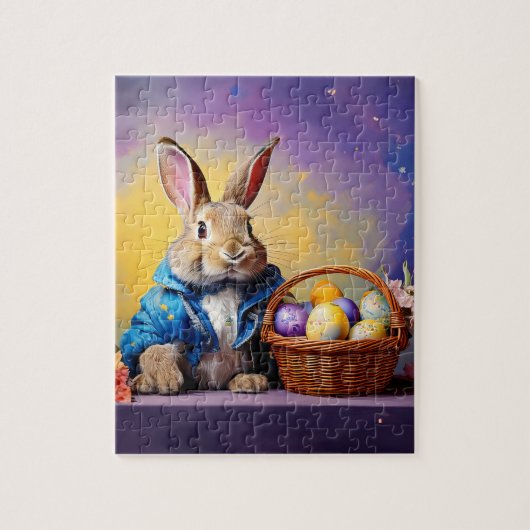 Peter Easter Bunny mit Ostereiern Puzzle (Vertikal)