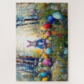 Peter Easter Bunny mit Ostereiern Puzzle (Vertikal)