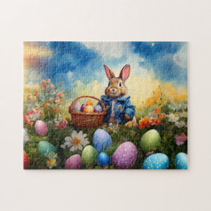 Peter Easter Bunny mit Ostereiern Puzzle