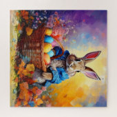 Peter Easter Bunny mit Ostereiern Puzzle (Horizontal)