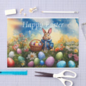 Peter Easter Bunny mit Ostereiern Seidenpapier (Handwerk)