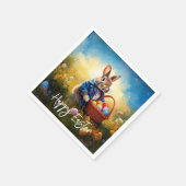 Peter Easter Bunny mit Ostereiern Serviette (Ecke)
