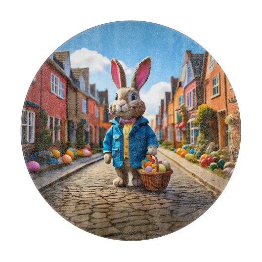 Peter Easter Bunny Ostereier Körbchen Schneidebrett (Vorderseite)