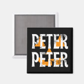 Peter Fall Season Pumpkin Magnet (Vorderseite/Rückseite)
