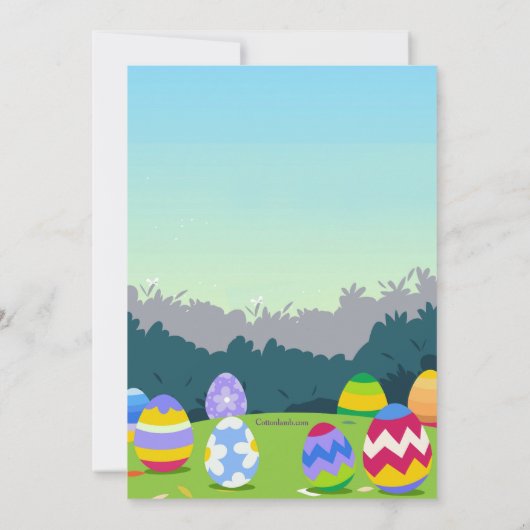 Peter Fluffytail Oster Einladung (Rückseite)