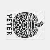Peter Halloween Sugar Skull Design Fleecedecke (Vorderseite (Horizontal))