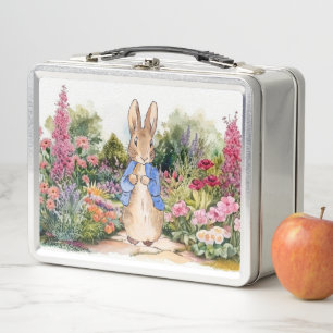 Peter Hase in seinem Garten Metall Brotdose