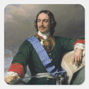 Peter I der Große 1838 Quadratischer Aufkleber