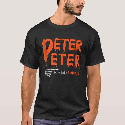 Peter Im with Pumpkin Halloween Kostümpaar Männer T-Shirt (Vorderseite)