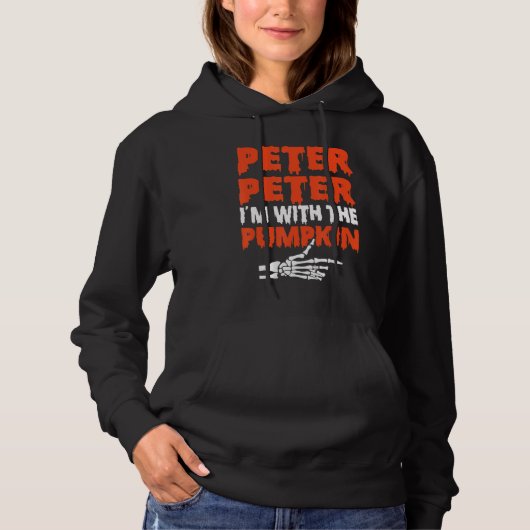 Peter I'm with the Pumpkin Halloween Costume Coupl Hoodie (Vorderseite)