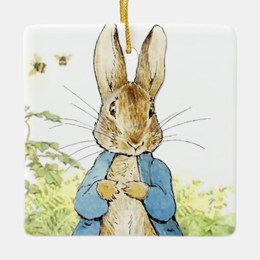 “Peter in the Lettuce Patch” by Beatrix Potter Keramikornament (Vorderseite)