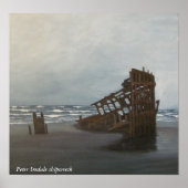 Peter Iredale Schiffswrack print Poster (Vorne)