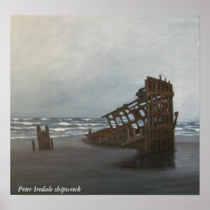 Peter Iredale Schiffswrack print Poster