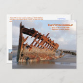 Peter Iredale Shipwreck, Fort Stevens, Oregon Post Postkarte (Vorne/Hinten)
