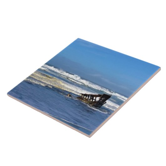 Peter Iredale Shipwreck, Oregon Coast Fliese (Seite)