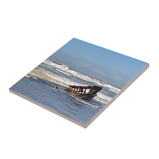 Peter Iredale Shipwreck, Oregon Coast Fliese (Seite)