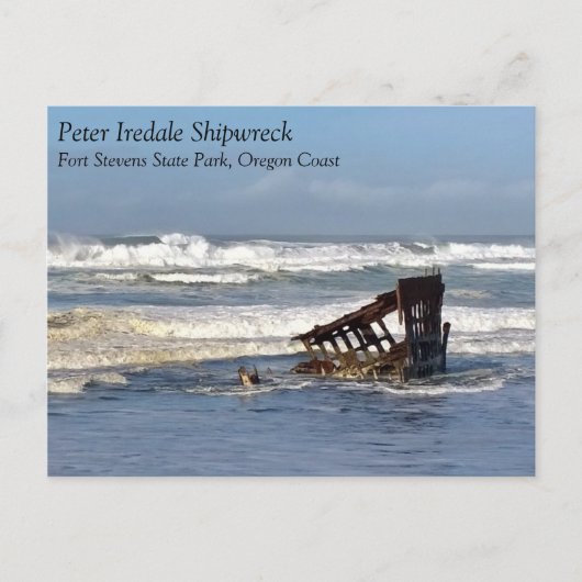 Peter Iredale Shipwreck, Oregon Coast Postkarte (Vorderseite)