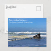 Peter Iredale Shipwreck, Oregon Coast Postkarte (Vorne/Hinten)