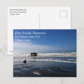 Peter Iredale Shipwreck, Oregon Coast Postkarte (Vorne/Hinten)