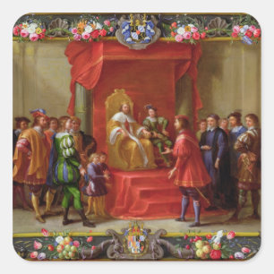 Peter IV, König von Aragonien Quadratischer Aufkleber