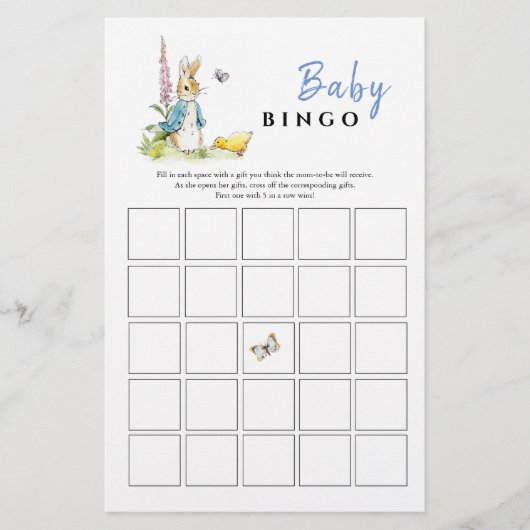 Peter Kanbit Baby Shower Bingo Spiel (Vorderseite)