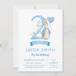 Peter Kaninchen Baby zum zweiten Geburtstag Einlad Einladung