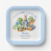 Peter Kaninchen Babydusche bedruckt Pappteller (Vorderseite)