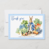 Peter Kaninchen Babydusche Dankeskarte (Vorderseite)