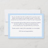 Peter Kaninchen Babydusche Dankeskarte (Rückseite)