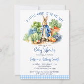 Peter Kaninchen Babydusche Einladung (Vorderseite)