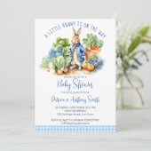 Peter Kaninchen Babydusche Einladung (Stehend Vorderseite)