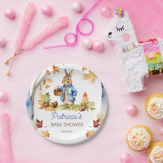 Peter Kaninchen Herbst Baby Duschgeschirr Pappteller (Party)