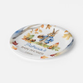 Peter Kaninchen Herbst Baby Duschgeschirr Pappteller (Schrägansicht)