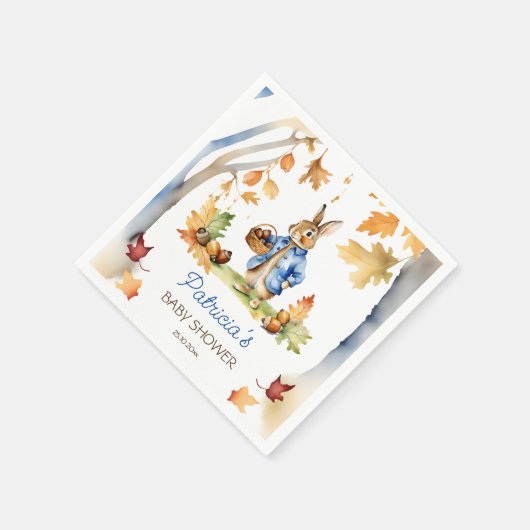 Peter Kaninchen Herbst Baby Duschgeschirr Serviette (Ecke)