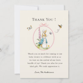 Peter Kaninchen Mädchen Dusche Danke Karte