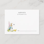 Peter Kaninchen Rat für die Eltern Hinweiskarte (Vorderseite)