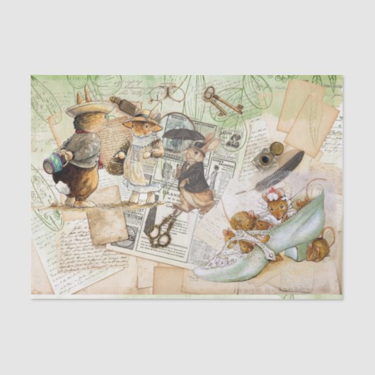 Peter-Kaninchen-Stoffpapier Seidenpapier (Vorderseite)