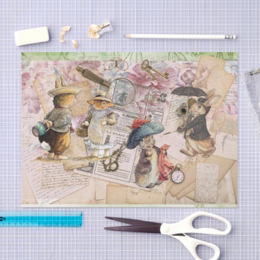 Peter-Kaninchen-Stoffpapier Seidenpapier (Handwerk)