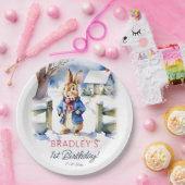 Peter Kaninchen Winter Geburtstagsgeschirr Pappteller (Party)