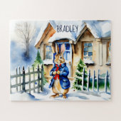 Peter Kaninchen Winter Weihnachtsgeschenke individ Puzzle (Horizontal)