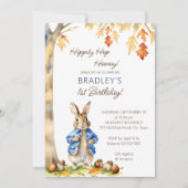 Peter Kaninchen zum Thema Geburtstagsgeschenk Einladung (Vorderseite)