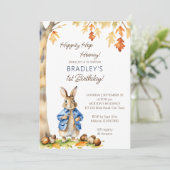 Peter Kaninchen zum Thema Geburtstagsgeschenk Einladung (Stehend Vorderseite)