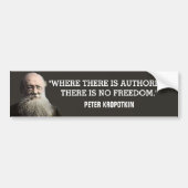 Peter Kropotkin Authority Zitat Autoaufkleber (Vorne)