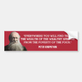 Peter Kropotkin Wealth Quote Autoaufkleber (Vorne)