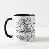 Peter Max 60er Black & White zeichne Tasse (Links)
