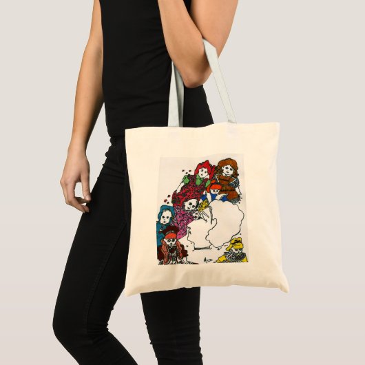 Peter Max 60er Stil Dolls Bag Tragetasche (Vorderseite (Produkt))