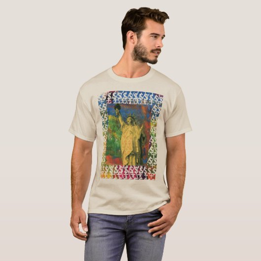Peter Max Design Statue of Liberty T - Shirt (Vorne ganz)