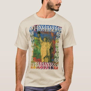 Peter Max Design Statue of Liberty T - Shirt